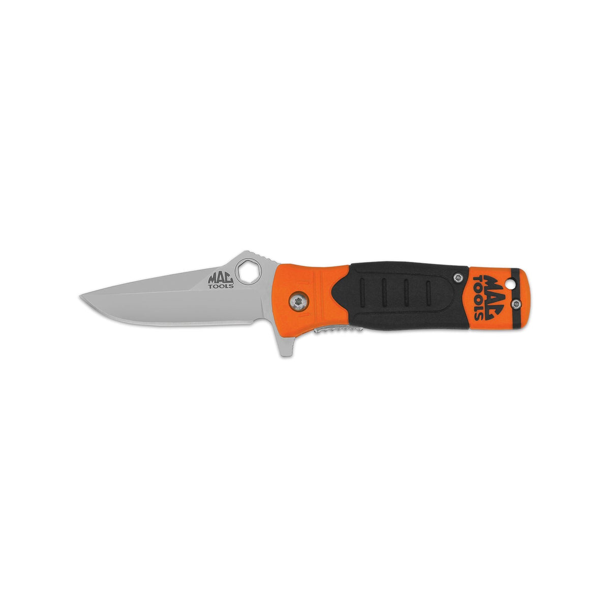 Mac-Grip™ Folding Straight-Blade Pocket Knife 2.6" - Hi-Vis Orange