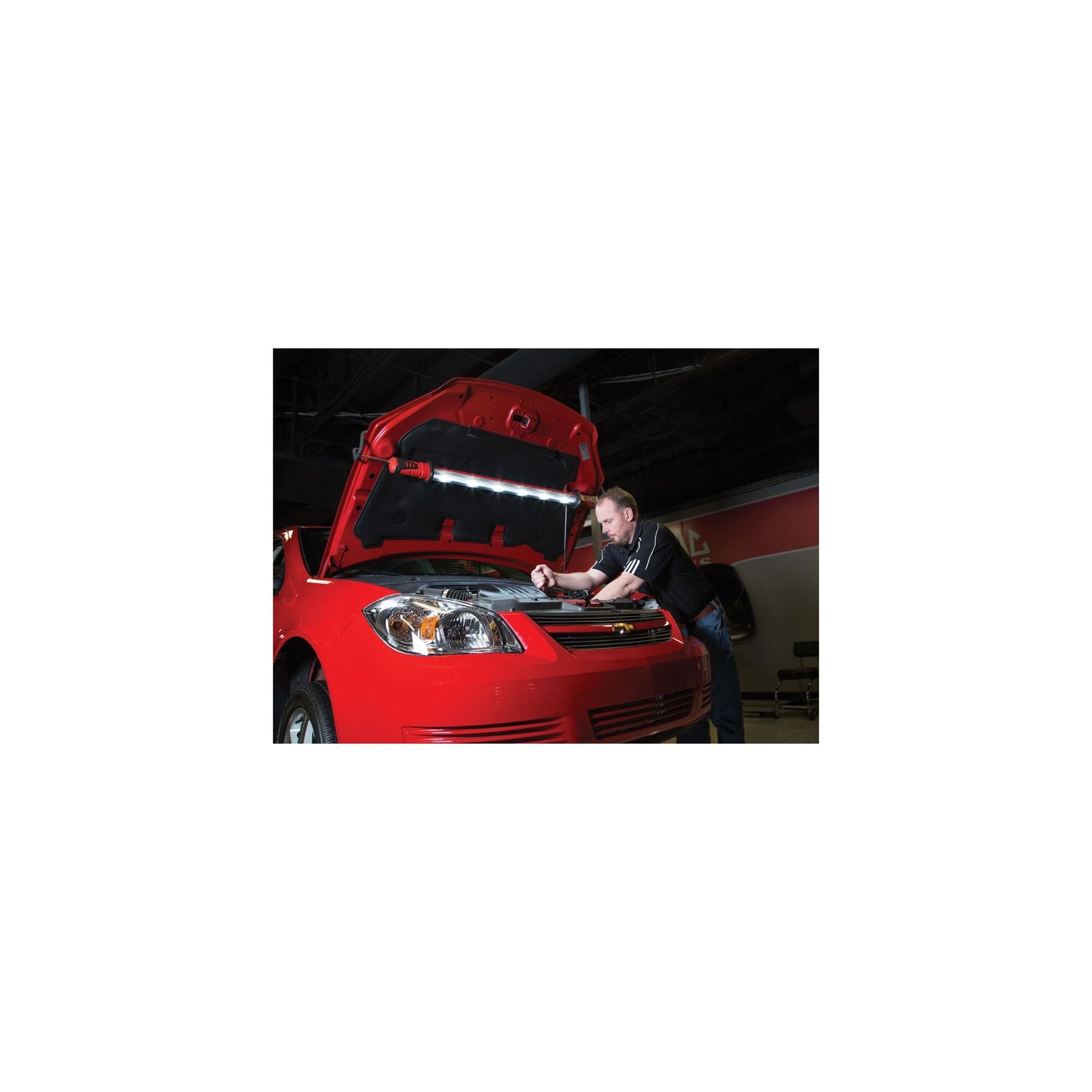 Convertible 110V Corded/7.4V Rechargeable Chip-On-Board (COB) LED Underhood Work Light