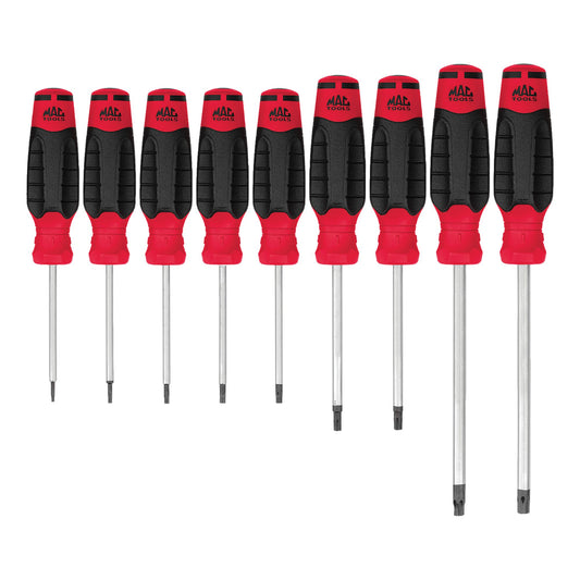 9-PC. Mac-Grip Torx Screwdriver Set - Red