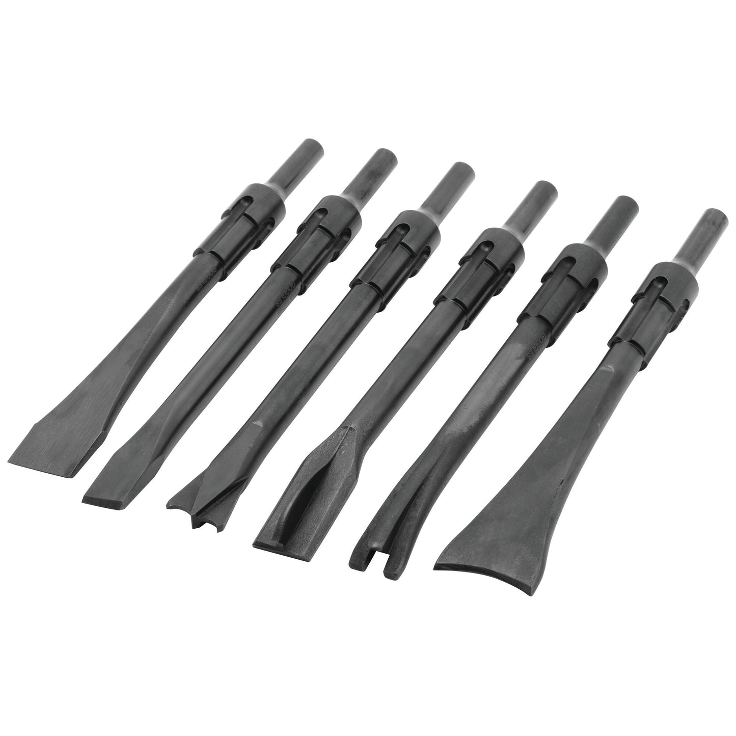 6-PC. Non-Turning .401 Shank Air Hammer Bit Set