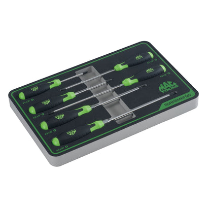 6-PC. Screwdriver Set in Foam - Green