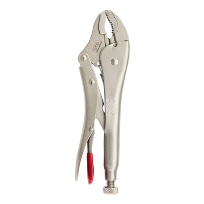 10" Curved Jaw Trigger Release Locking Pliers with Wire Cutter - Red