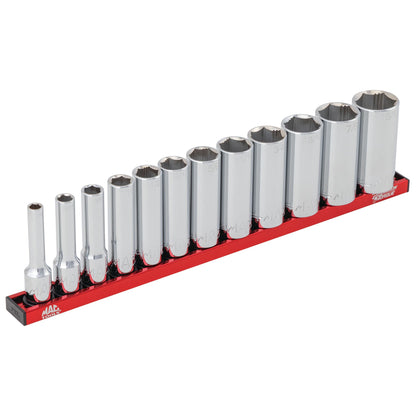 12-PC. 3/8" Drive SAE Deep Socket Set - 6-PT.