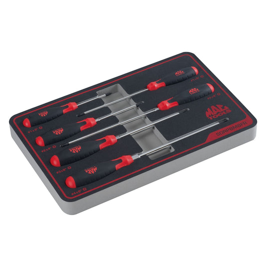 6-PC. Screwdriver Set in Foam - Red