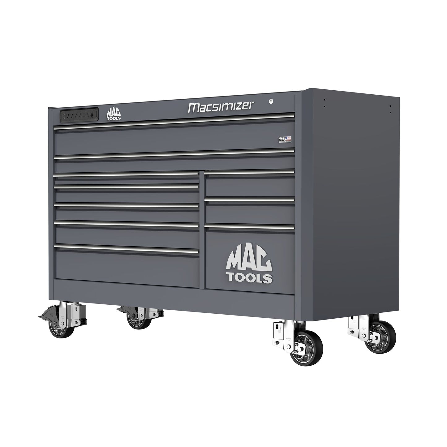 Macsimizer® 10-Drawer Workstation - Carbon Gray