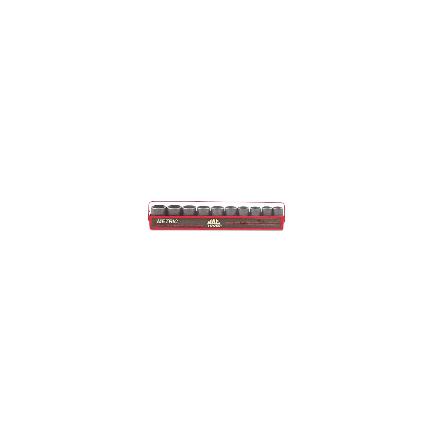 Socket Set, Intermediate Impact Metric in Metal Tray 3/8" Drive - 10-PC.