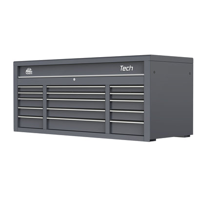 Tech™ Series 15-Drawer Top Chest - Carbon Gray