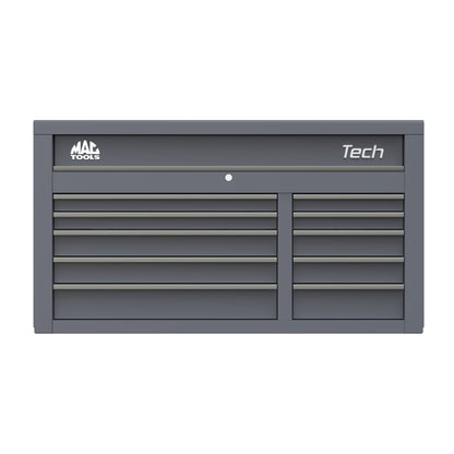 Tech™ Series 10-Drawer Top Chest - Carbon Gray