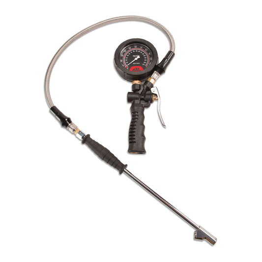 Analog Tire Inflator Gauge with 14" Extended Chuck