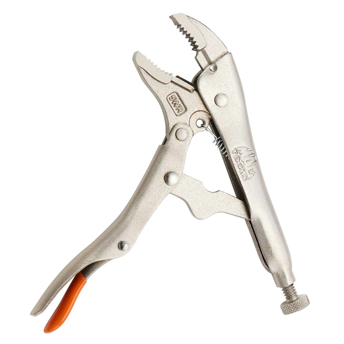 5" Curved Jaw Trigger Release Locking Pliers - Orange
