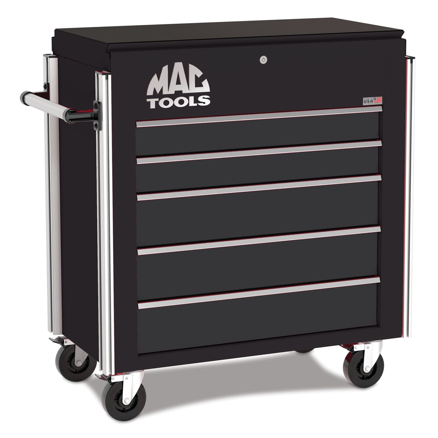 5-Drawer Utility Cart w/ Full Lid - Galaxy Black