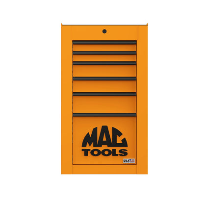 Tech™ Series 6-Drawer Side Cabinet with PowerTech™ Drawer - Fireball Orange