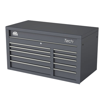 Tech™ Series 10-Drawer Top Chest - Carbon Gray