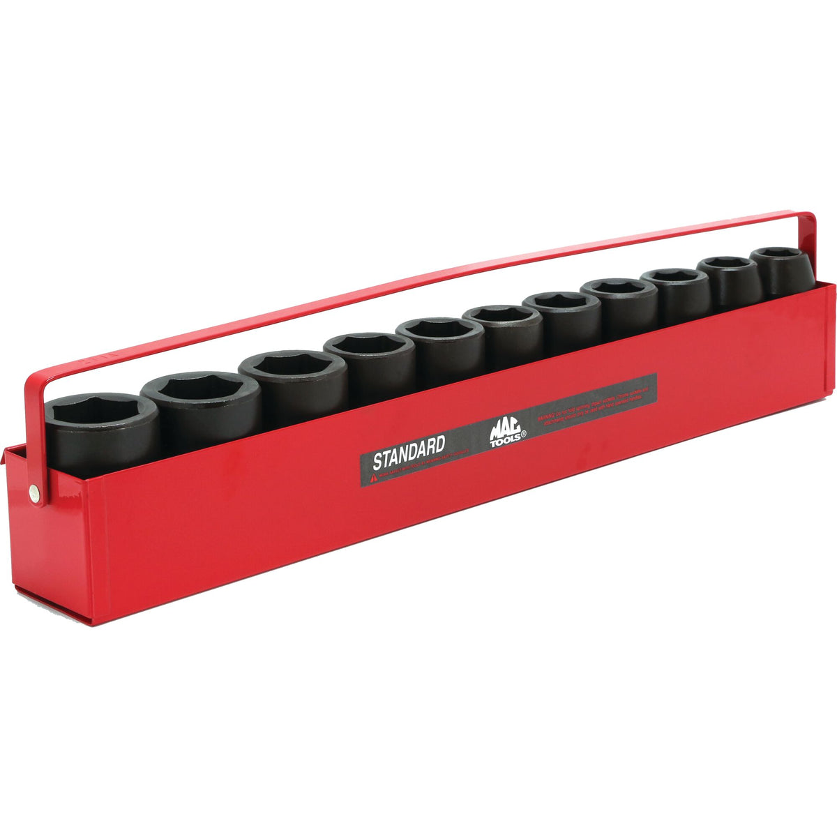 Sockets, Deep Impact SAE in Metal Tray 3/4" Drive 11-PC.