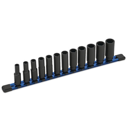 12-PC. 3/8" Drive Metric Deep Impact Socket Set - 6-PT.
