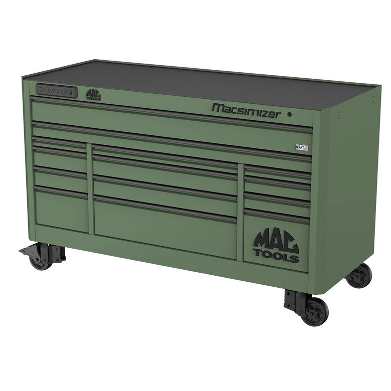 Macsimizer® 14-Drawer Workstation - Olive Green - M7530P-OG | Mac