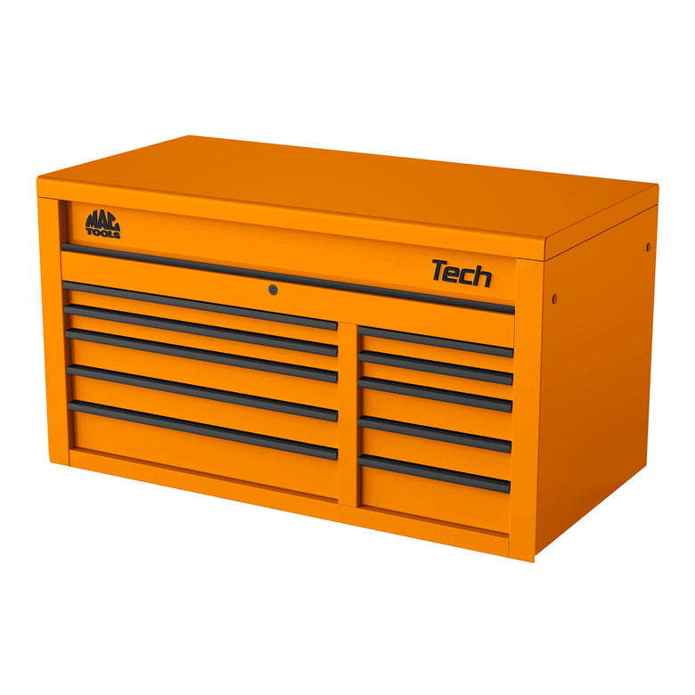 Tech™ Series 10-Drawer Top Chest - Fireball Orange - T5025TC-OR