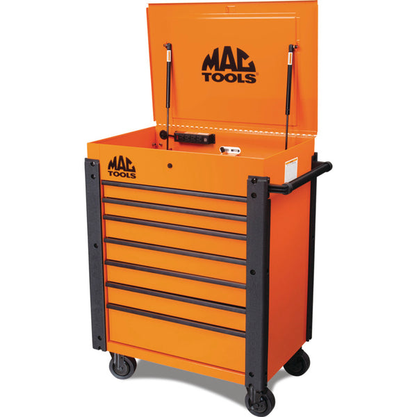 7-Drawer Utility Cart - Fireball Orange
